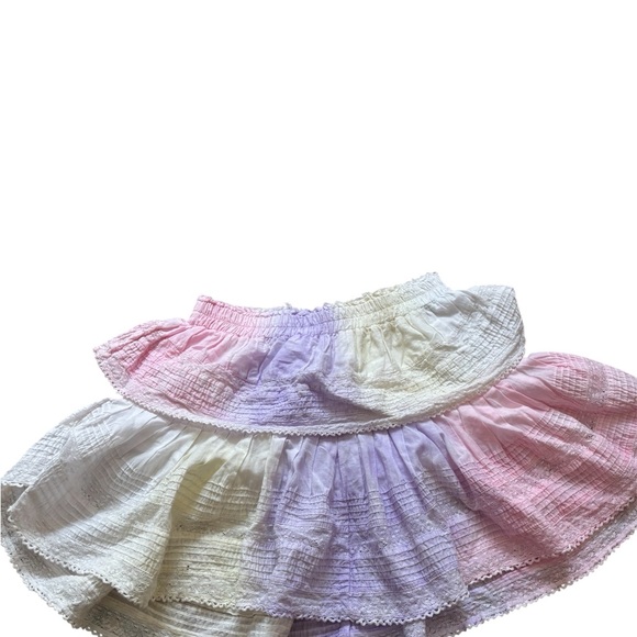 LoveShackFancy multicolor ruffleMini Skirt - Limited...